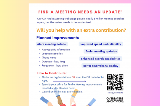 OA Announces Find a Meeting Improvements Campaign — Download the New Flyer!