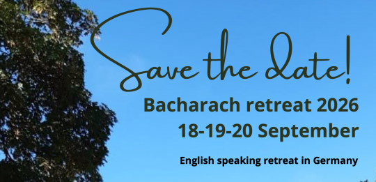 Save the date flyer — Bacharach retreat 2026 18-19-20 September: english speaking retreat in Germany
